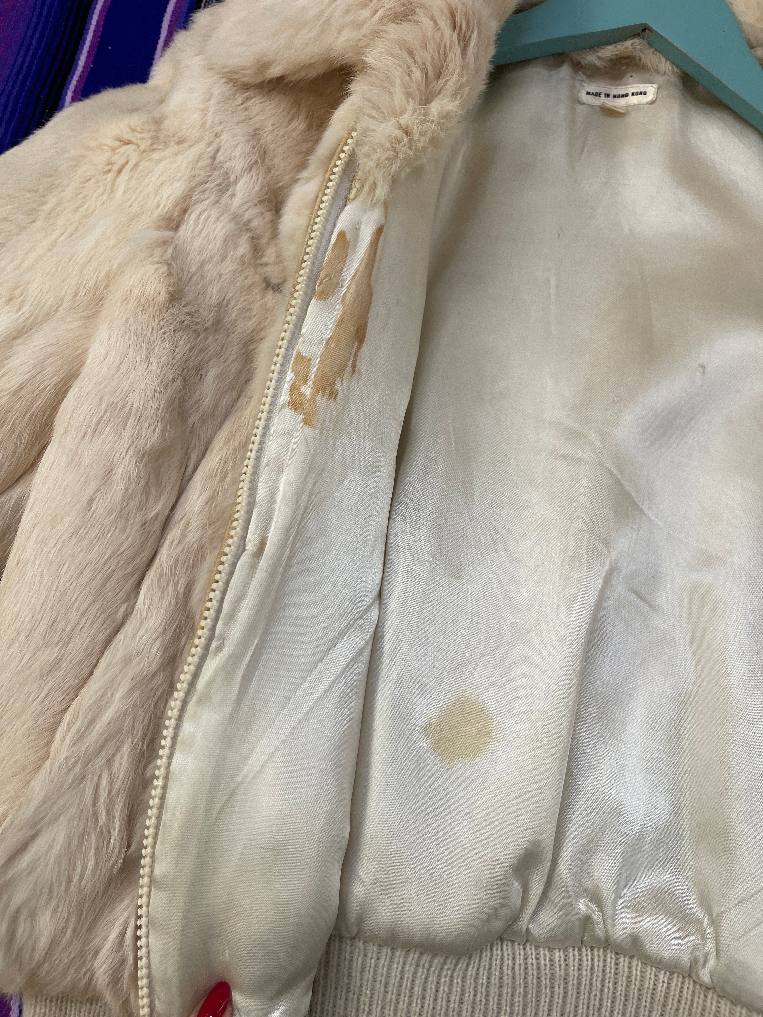 Real Coney fur bomber jacket
