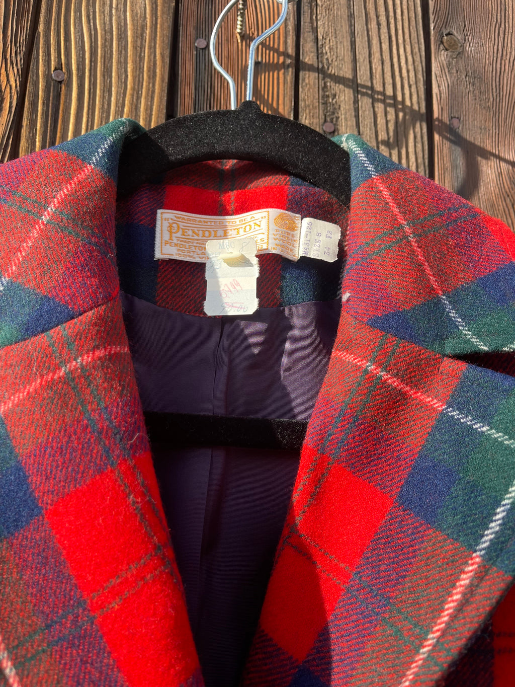 RARE Vintage Pendleton Plaid Best and Blazer