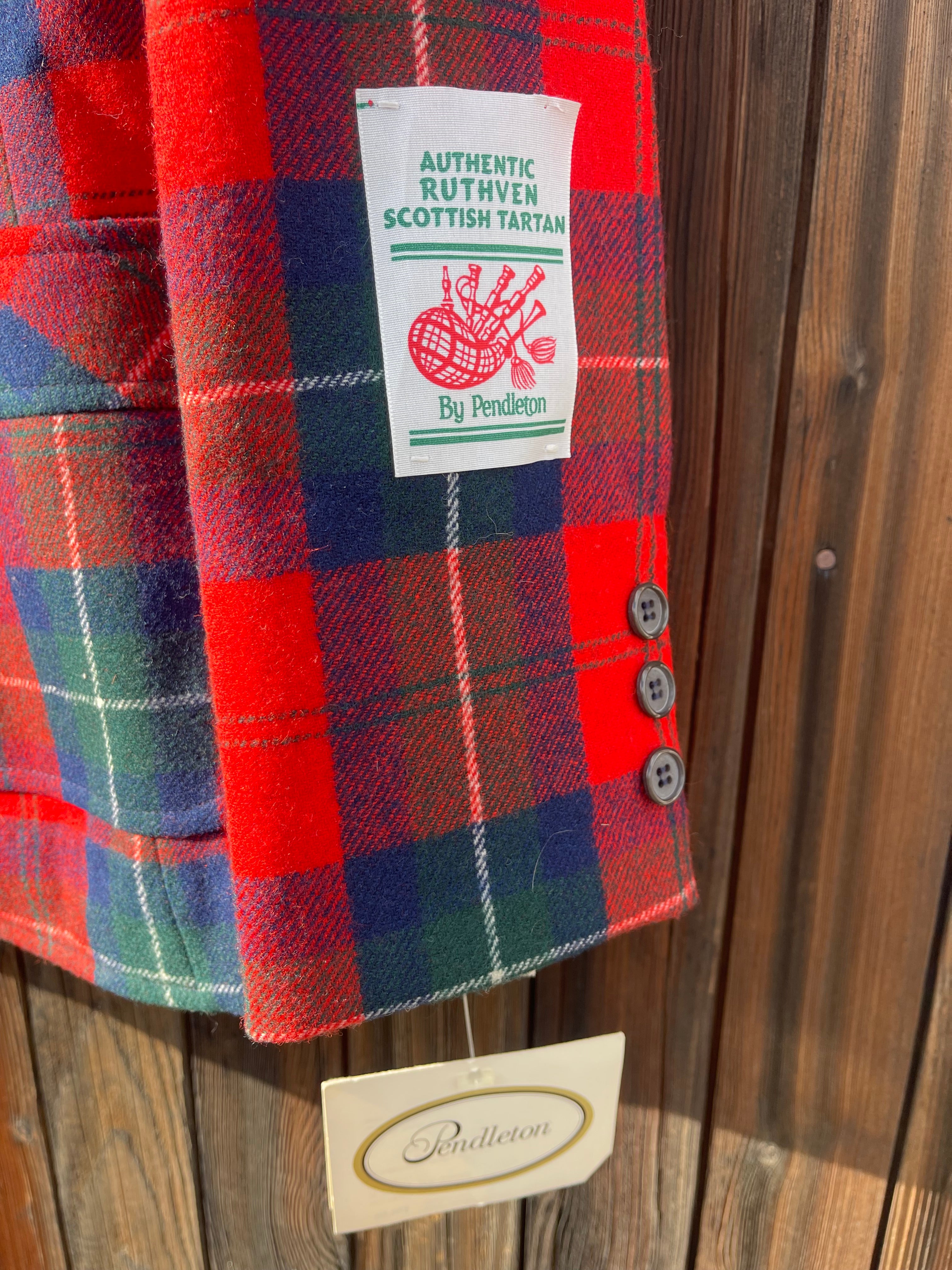 RARE Vintage Pendleton Plaid Best and Blazer