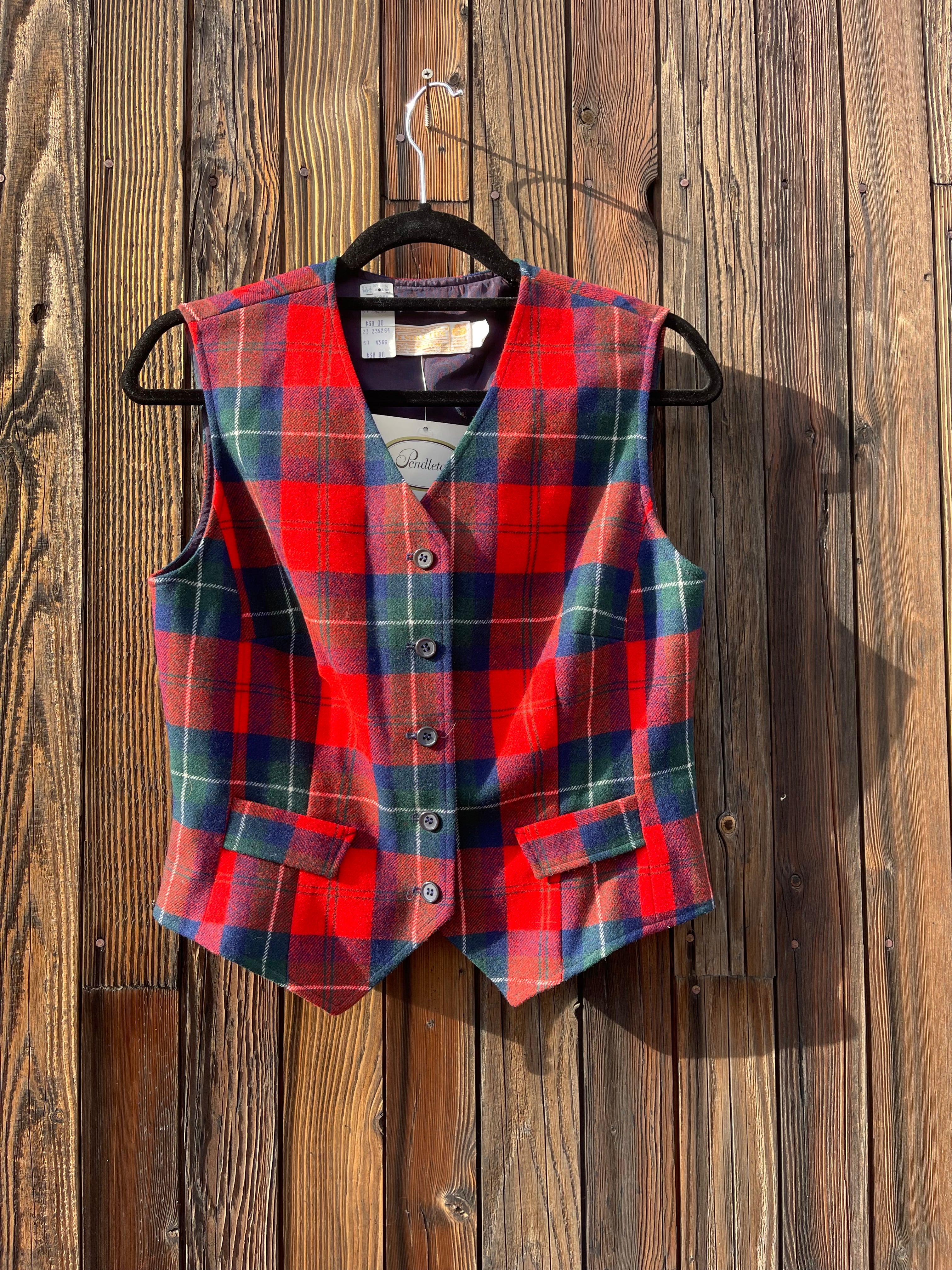 RARE Vintage Pendleton Plaid Best and Blazer