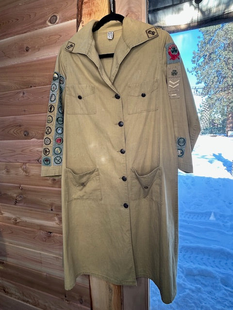 Vintage Girl Scouts Leader Uniform Jacket – Rare Collectible with Merit Badge Sleeve