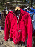Red Carhartt Fleece lined Jacket