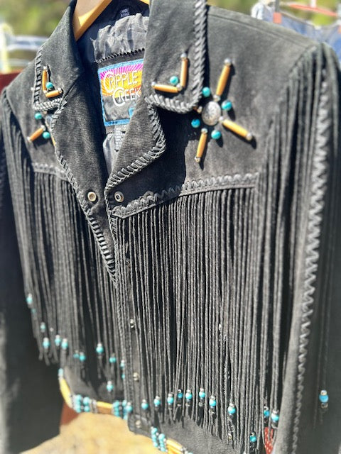 Black Fringe Western Jacket