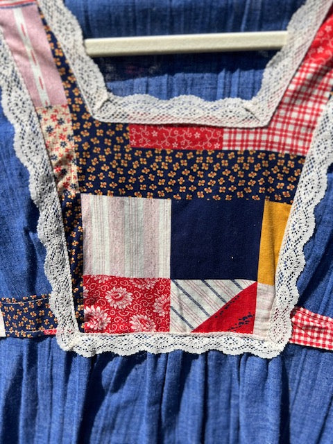 Patchwork Bell Sleeve Top