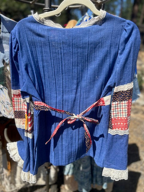 Patchwork Bell Sleeve Top