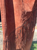 Authentic Leather Fringe Skirt